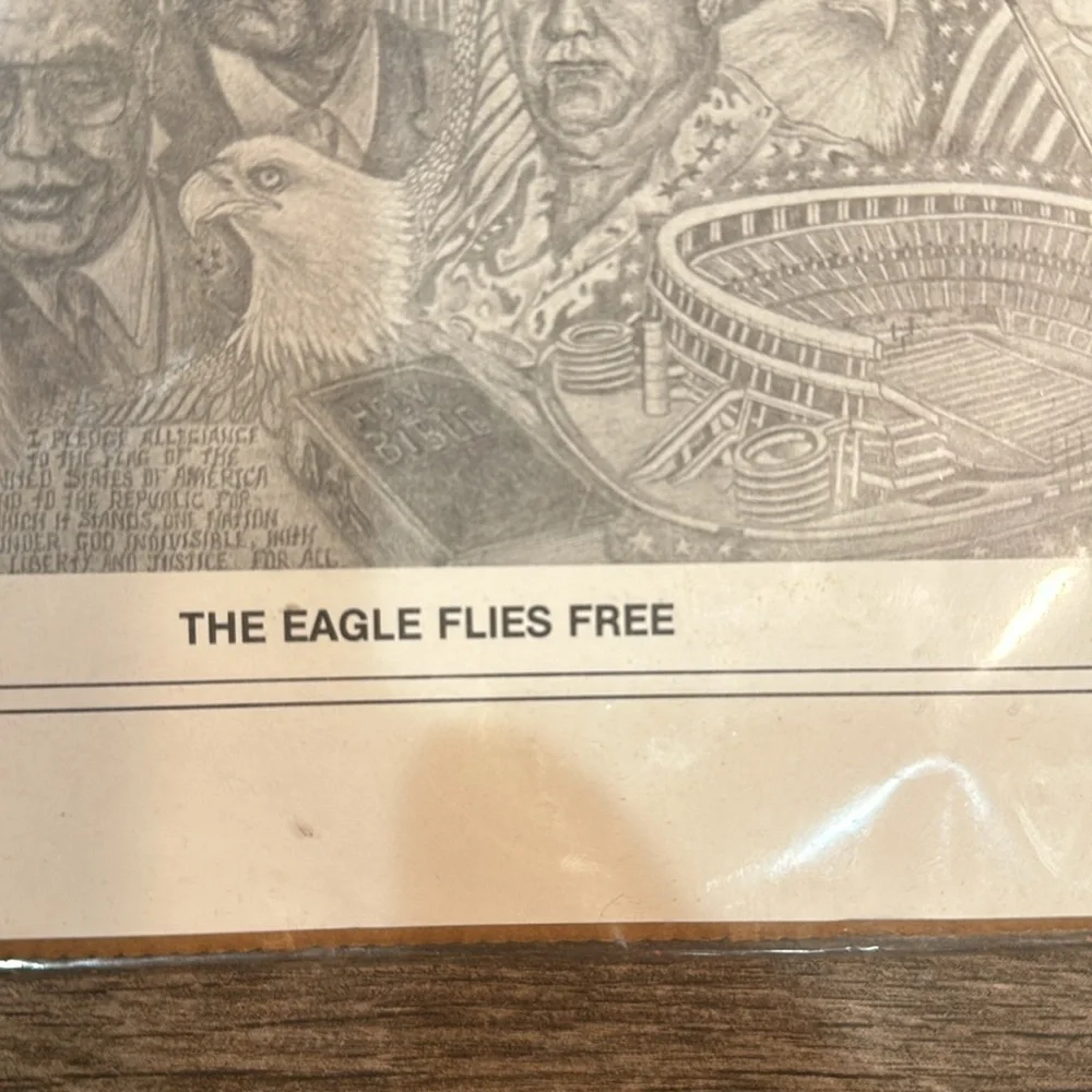 Gary Fussner “The Eagle Flies Free” signed & numbered drawing​​